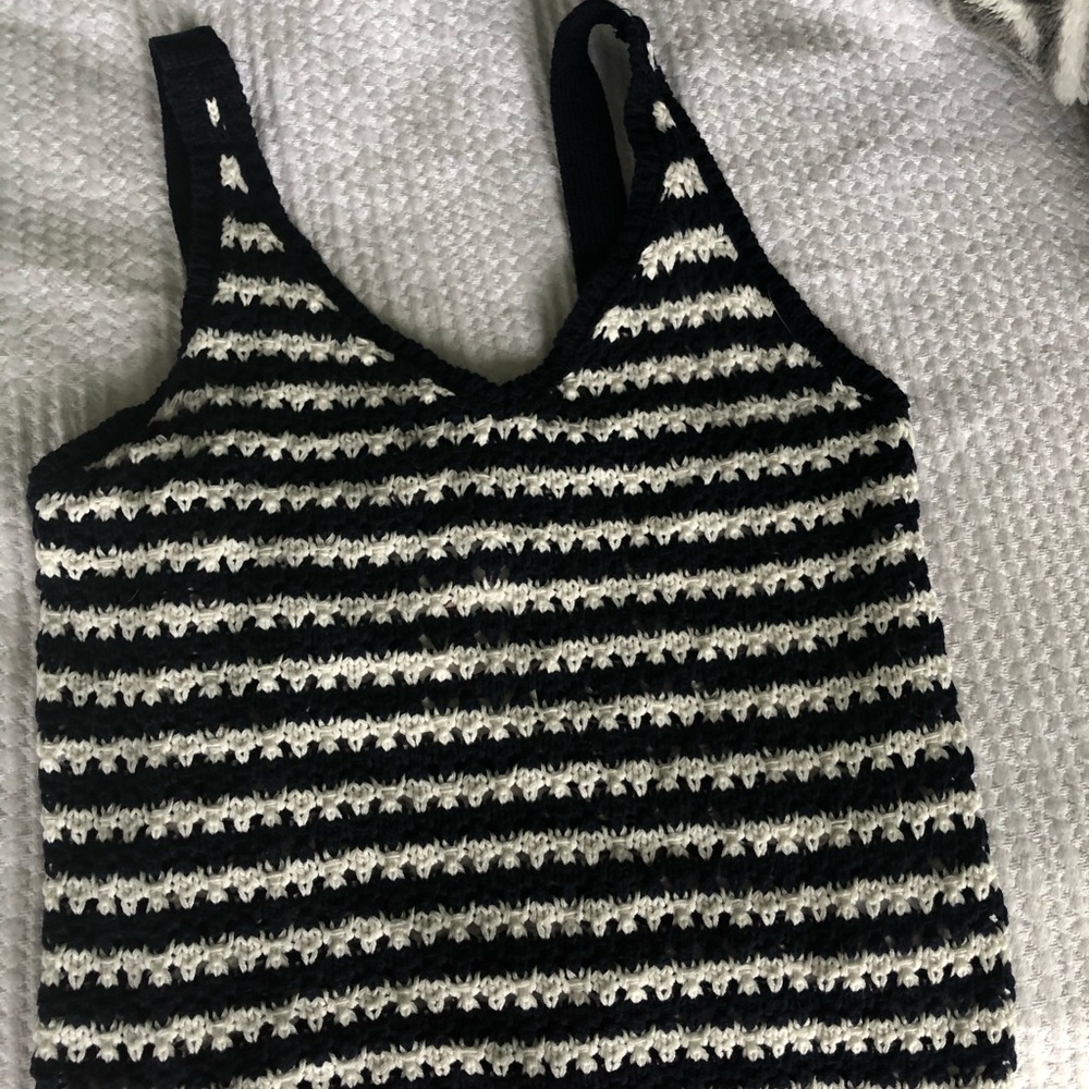 Freshman Blue and White striped tank M